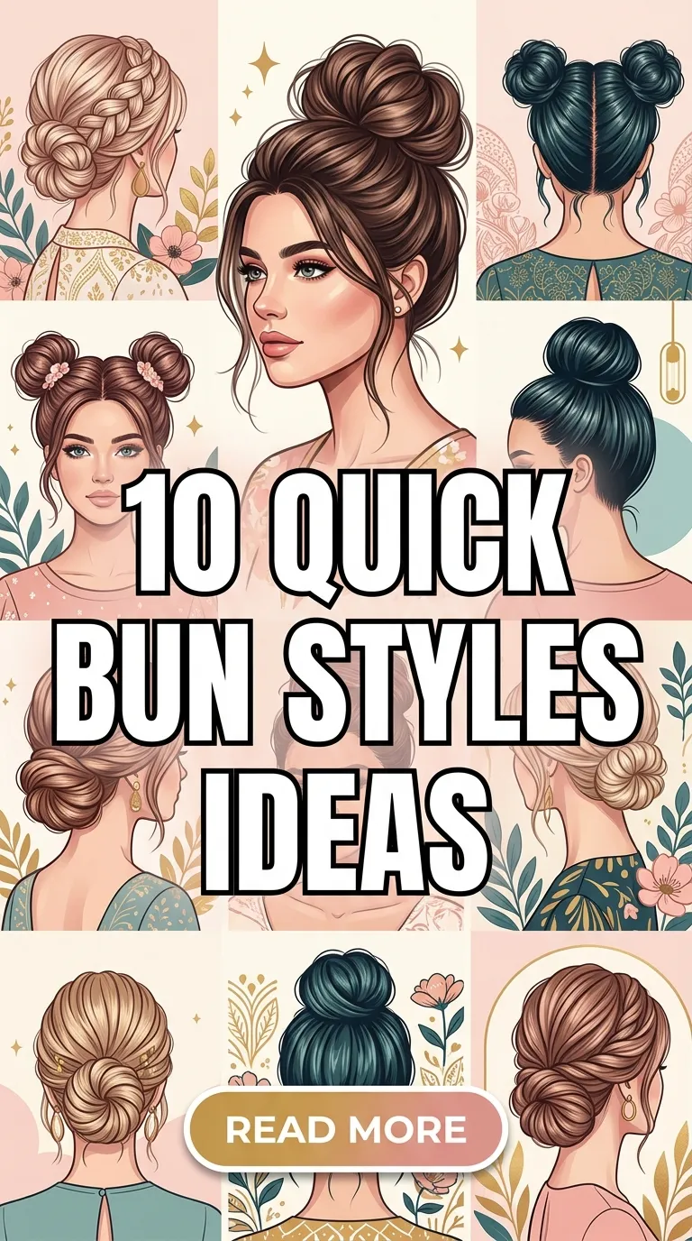 10 Quick Bun Styles Ideas for Women