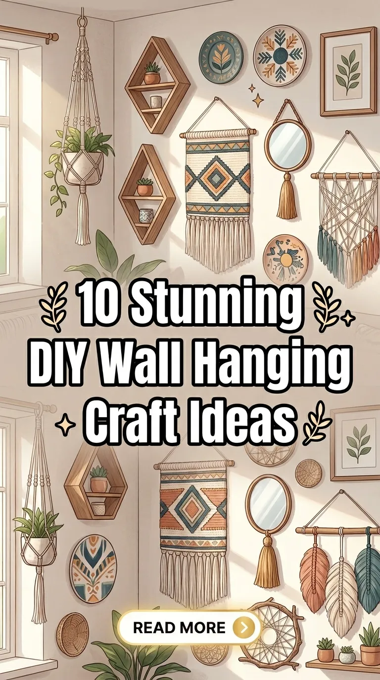 10 Stunning DIY Wall Hanging Craft Ideas.